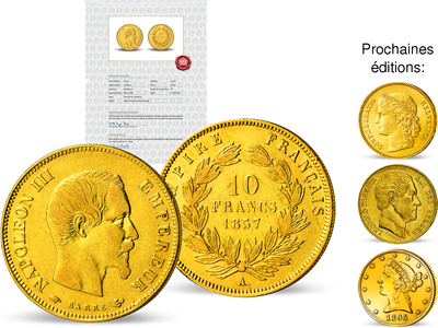 Une collection rare de monnaies précieuses : «Les monnaies Anciennes du 19ème siècle en or massif »